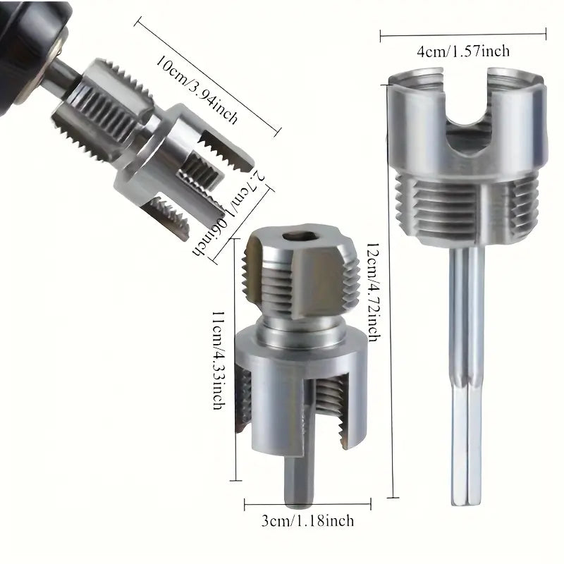 🛠️ 3PCS Pipe Threading Tool Set for DIY & Plumbing Projects