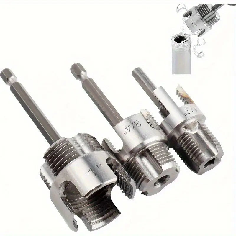 🛠️ 3PCS Pipe Threading Tool Set for DIY & Plumbing Projects
